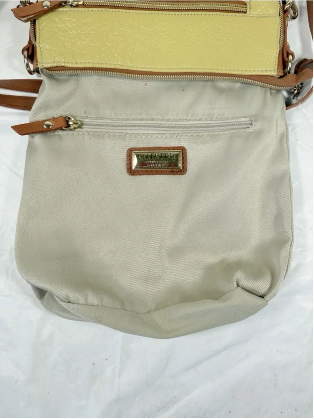 Valentina Italian Leather messenger crossbody Made in Italy